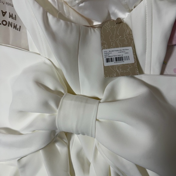 Meshki White Mini Dress with Bow - Picture 4 of 8